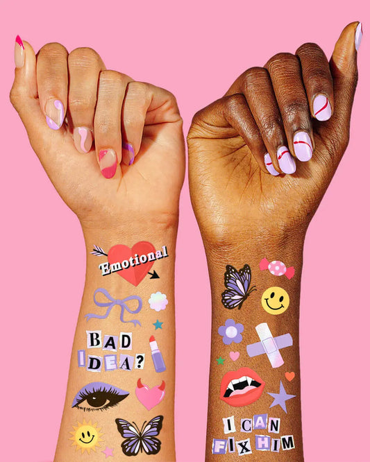 Good Idea Tats - 64 foil temporary tattoos xo, Fetti
