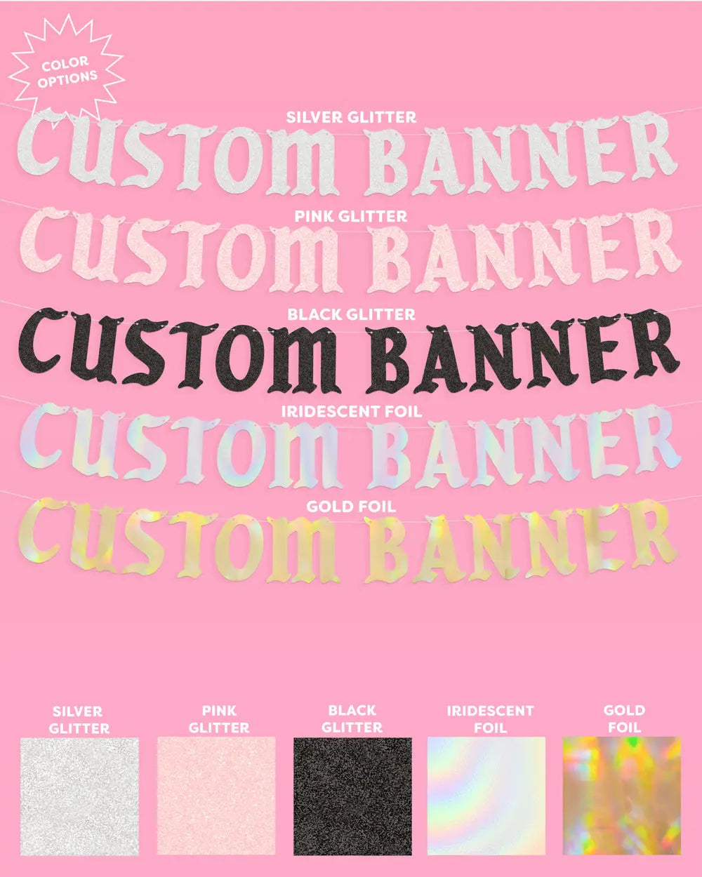 Gothic Custom Banner - customizable banner xo, Fetti