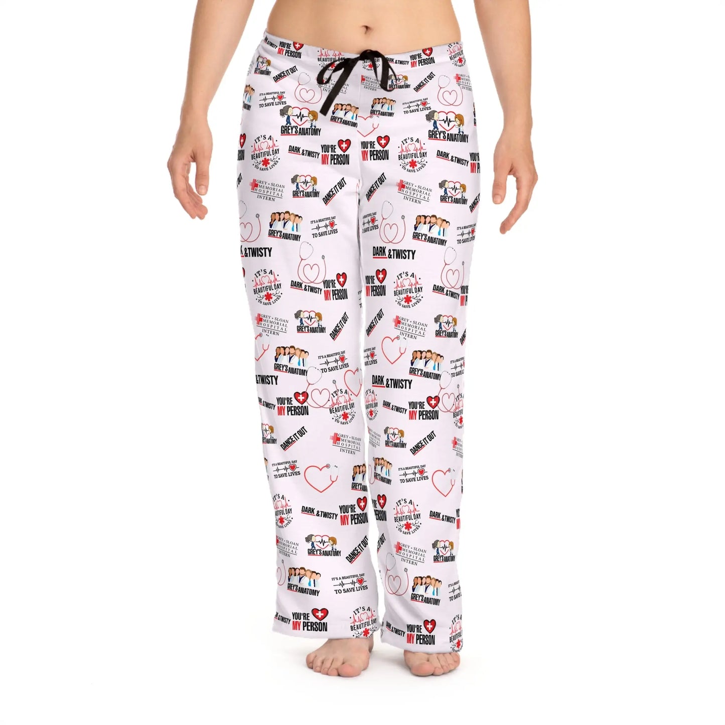 Grey's Anatomy Pink Pajama Pants Printify