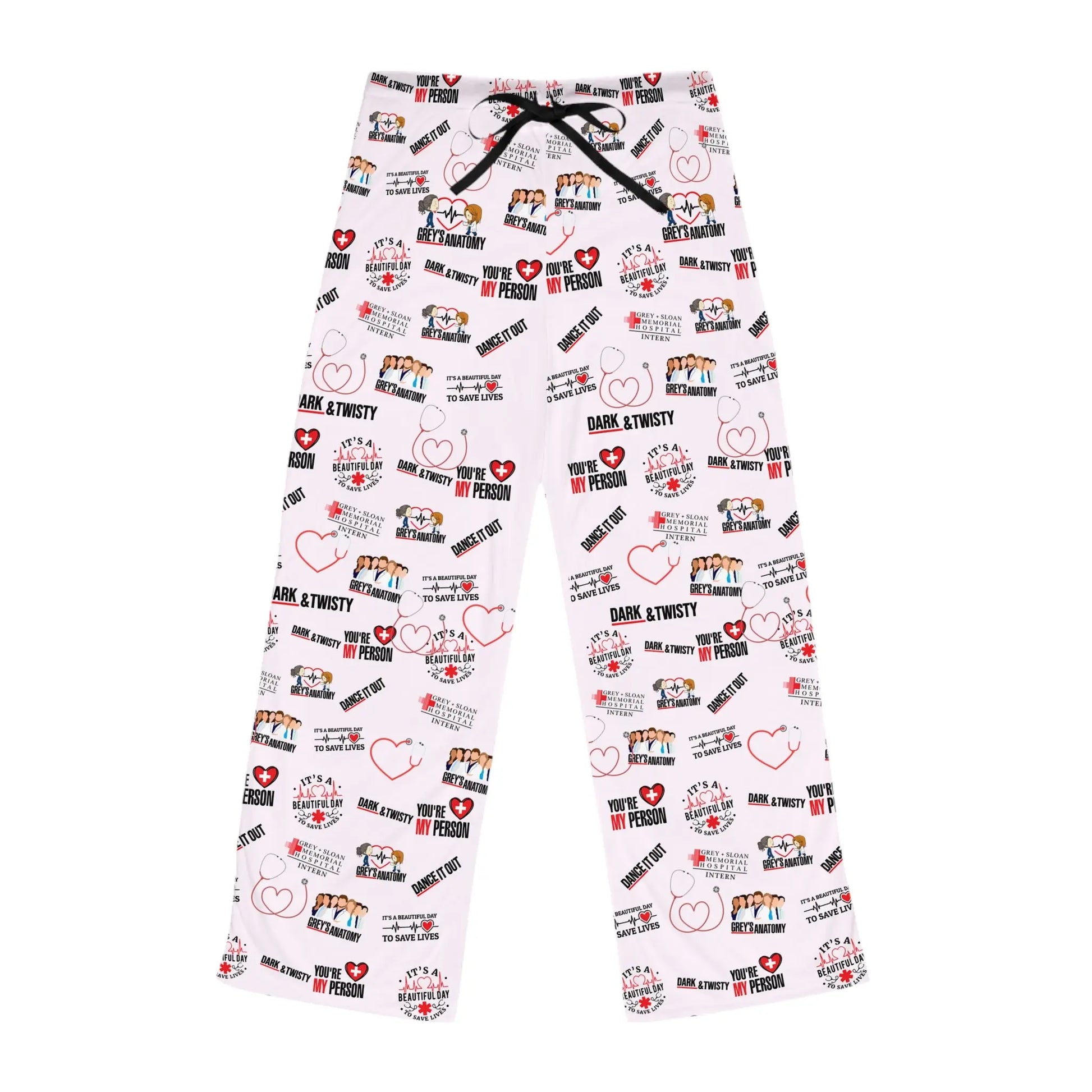 Grey's Anatomy Pink Pajama Pants Printify