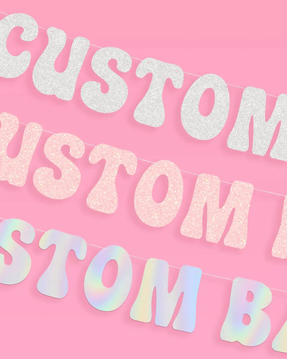 Groovy Custom Banner - customizable banner xo, Fetti