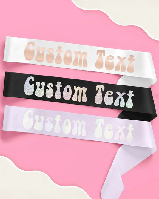 Groovy Custom Sash - customizable sash xo, Fetti