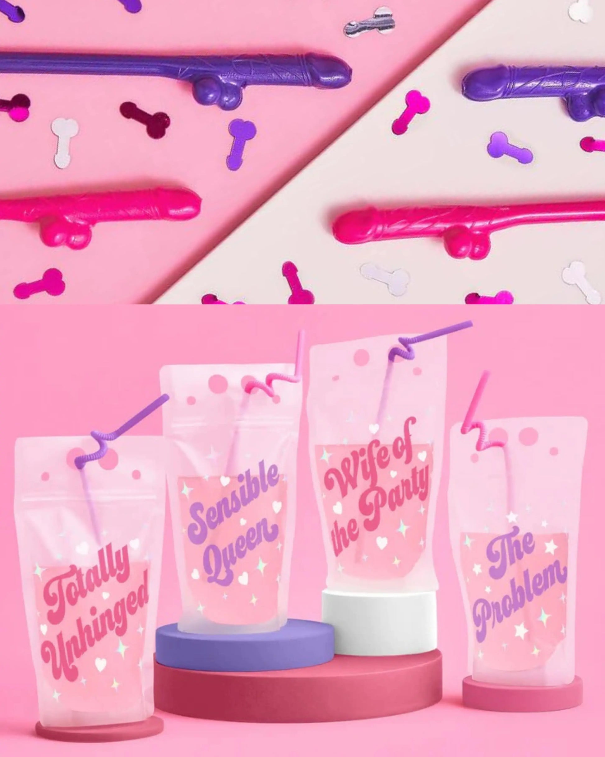 Guess Who 2.0 Pack - sippers + straws xo, Fetti