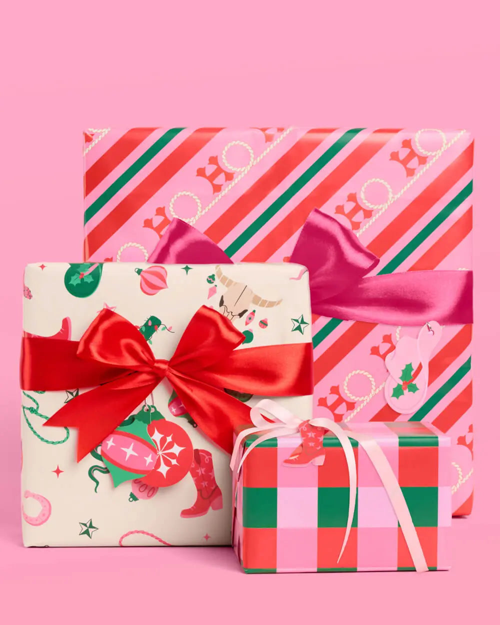 HO-down Wrapping Paper - 12 sheets + 16 tags xo, Fetti