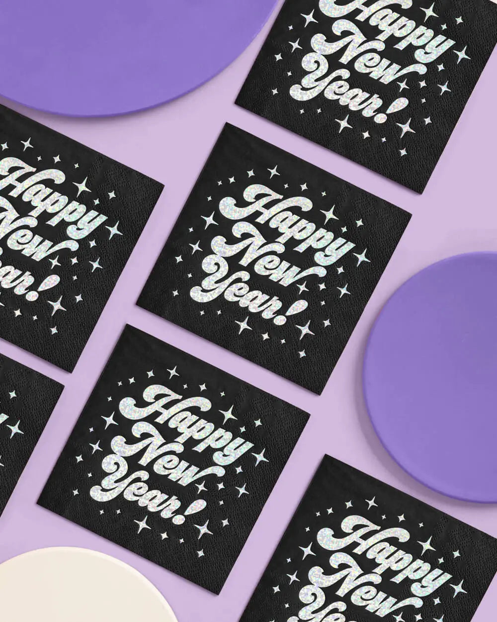 Happy New Year! Napkins - 50 foil napkins xo, Fetti