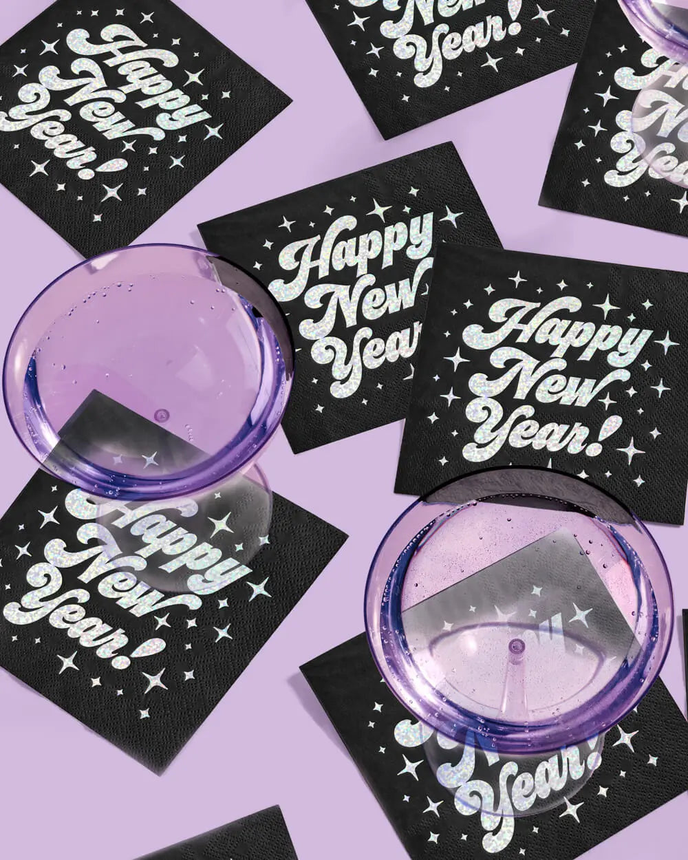 Happy New Year! Napkins - 50 foil napkins xo, Fetti