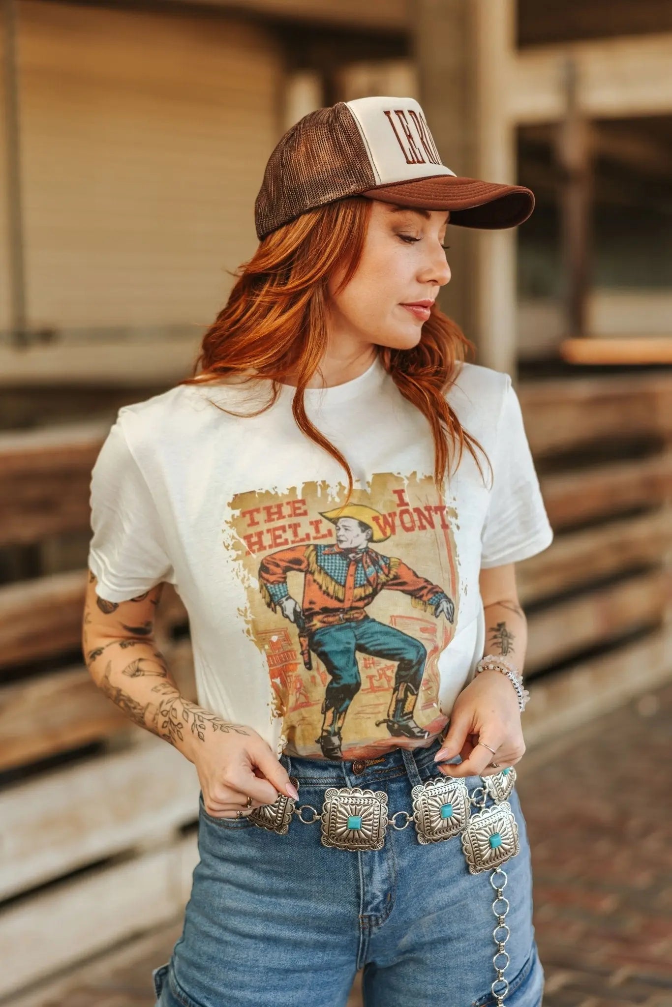 Hell I Won't Vintage Cowboy Graphic Tee Wild Junkie