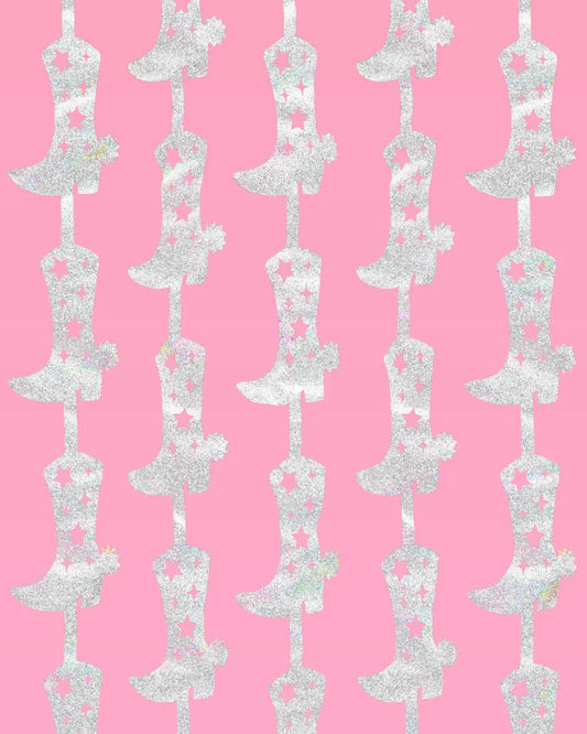 Hoedown Curtain - iridescent foil curtain xo, Fetti