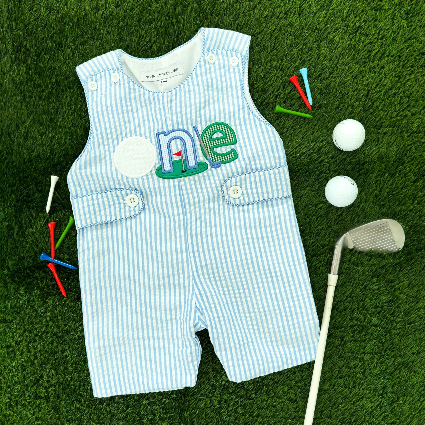 Hole-In-One Blue First Birthday Golf Jon Jon - Latchkey