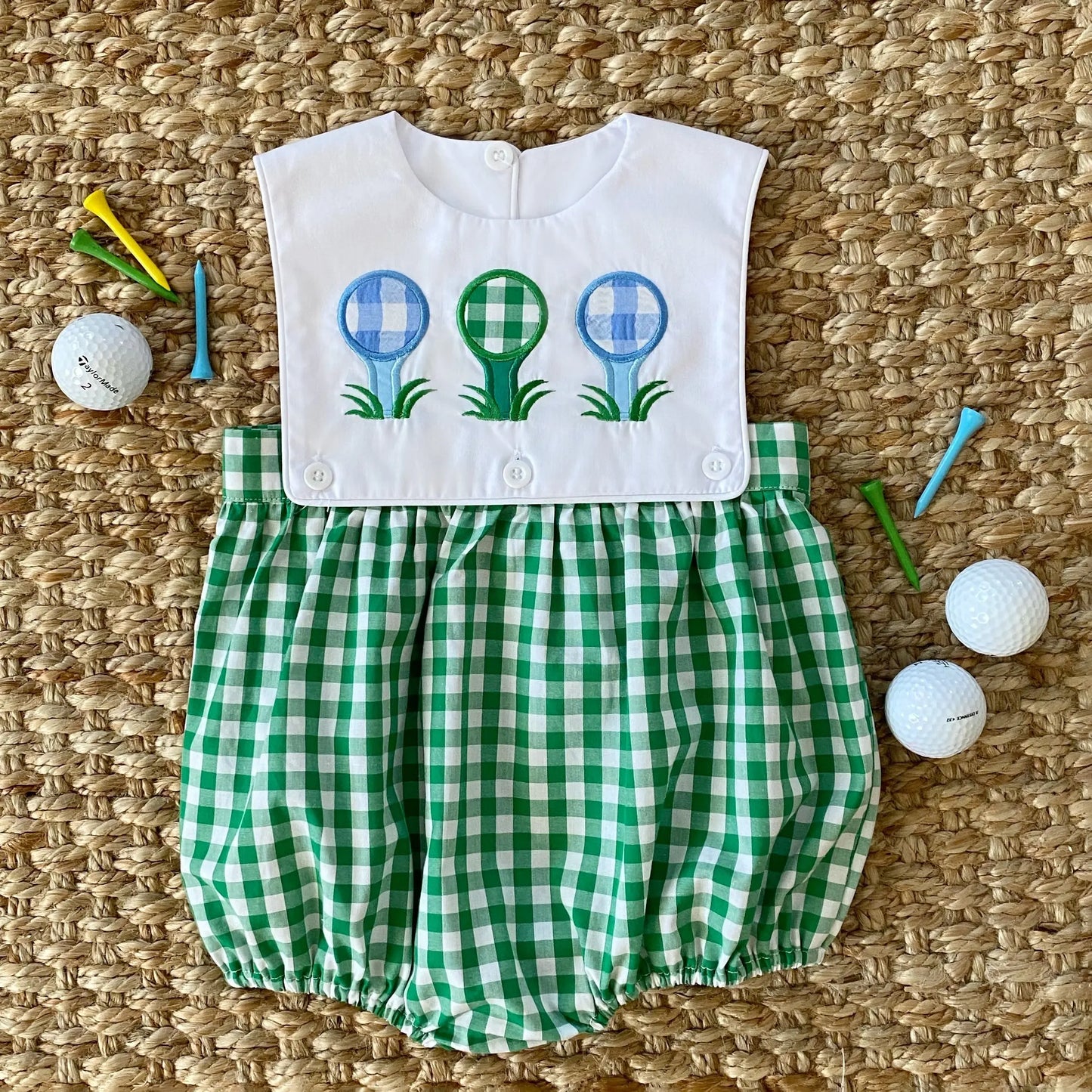 Hole-In-One First Birthday Boys Reversible Golf Bubble - Latchkey