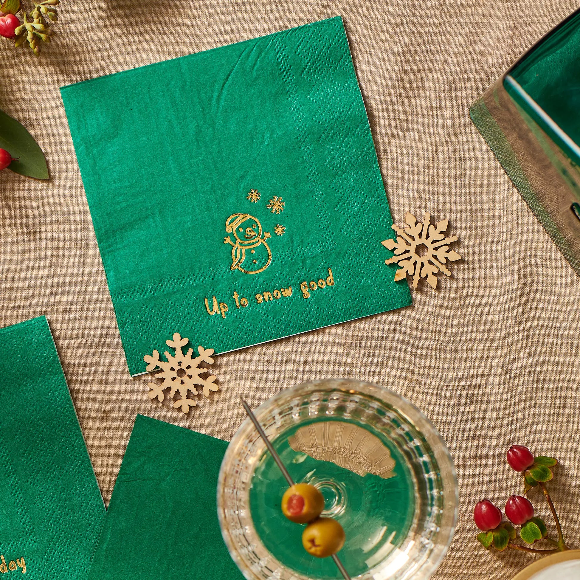 Holiday Cheer Cocktail Napkins (25 per pack) Coterie