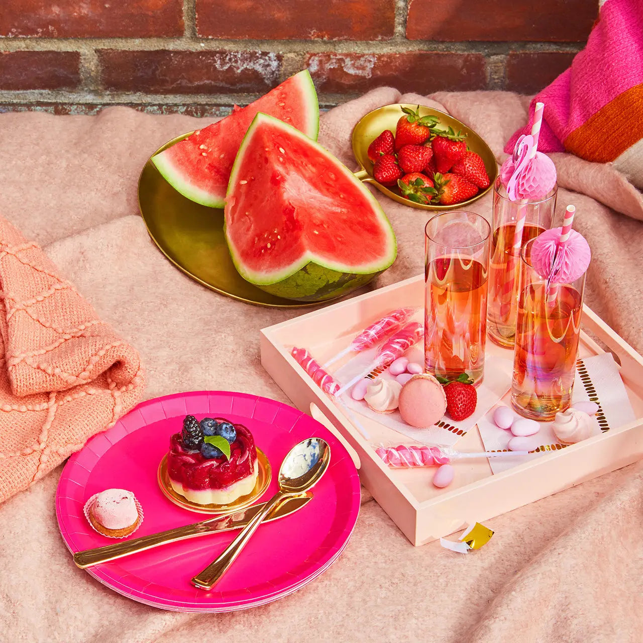 Hot Pink Classic Large Plates (10 per pack) Coterie