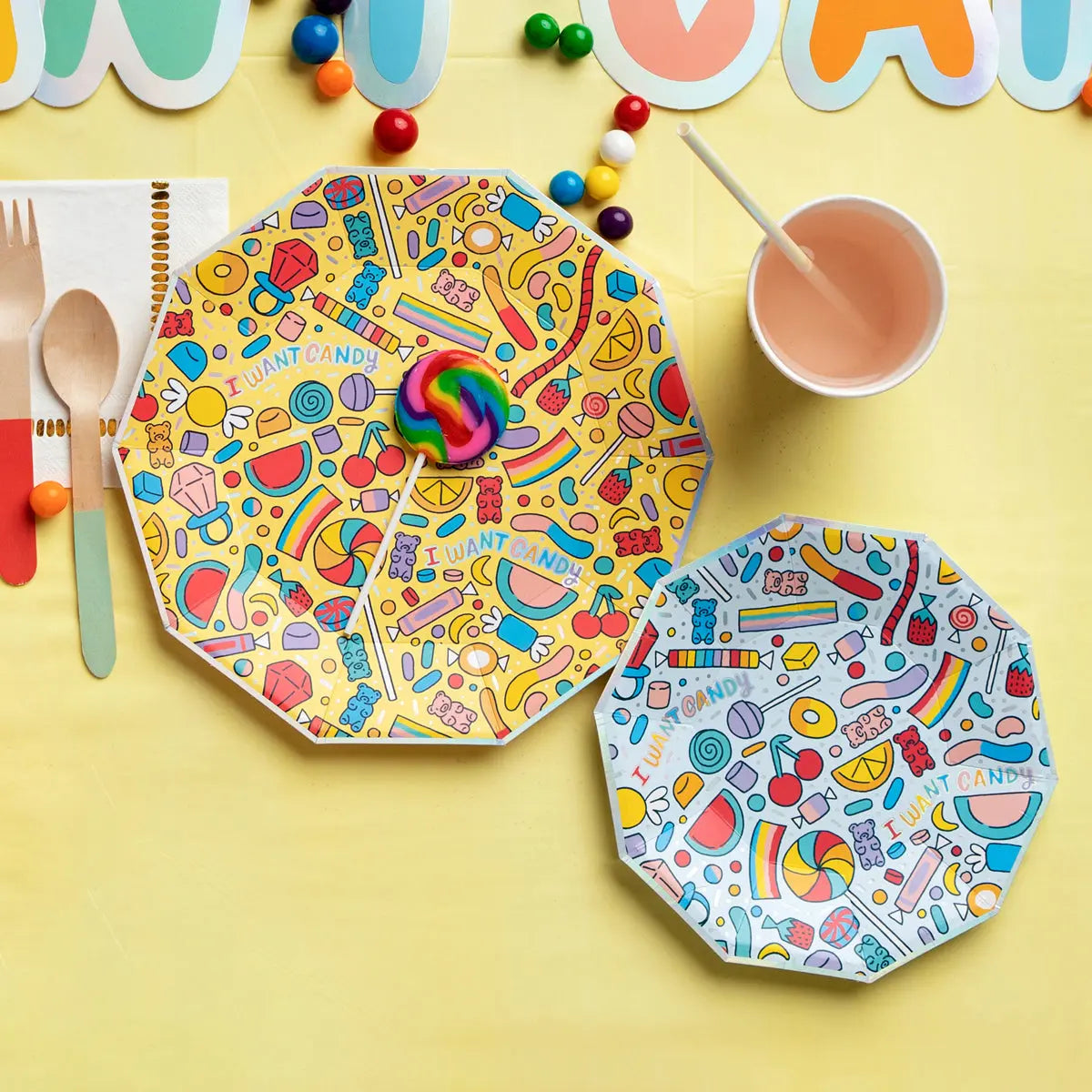 I Want Candy Large Plates (10 per pack) Coterie