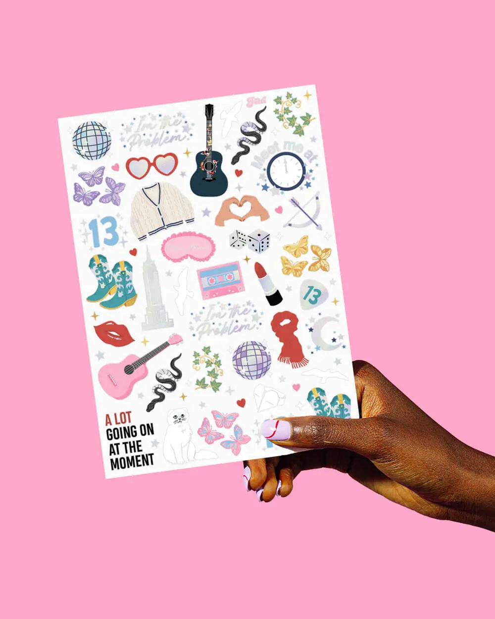 I'm The Problem Tats - 74 foil temporary tattoos xo, Fetti