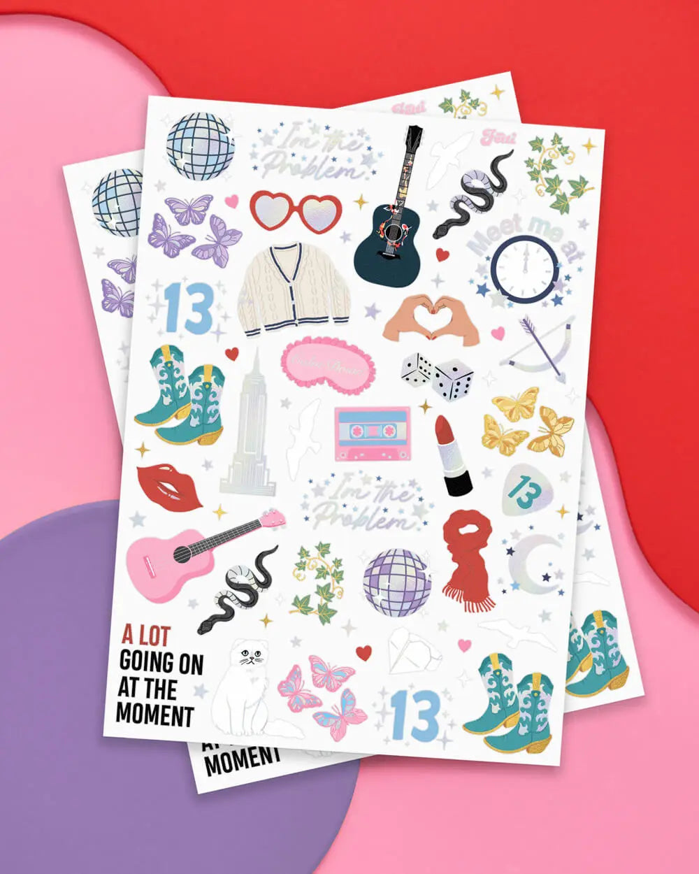 I'm The Problem Tats - 74 foil temporary tattoos xo, Fetti