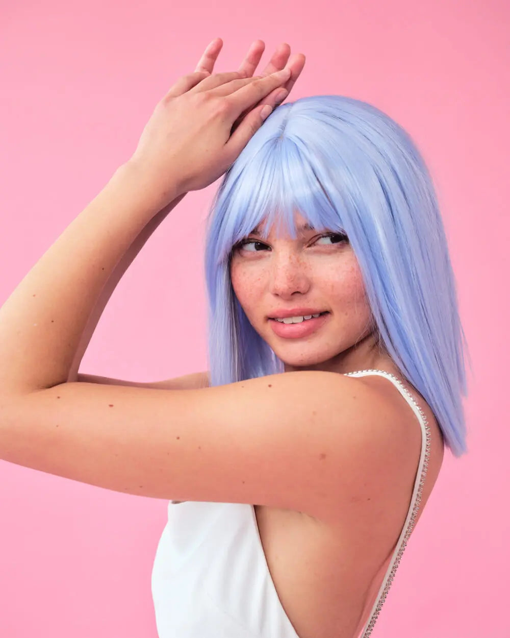 Icy Blue Wig - pastel blue wig xo, Fetti