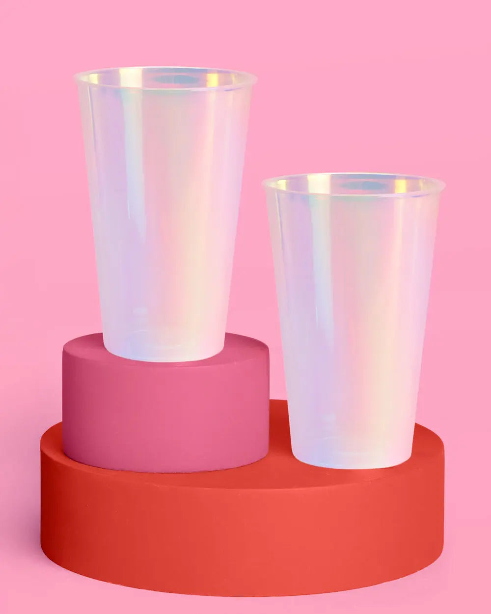 Iridescent Cups - 16 iridescent 16oz cups xo, Fetti