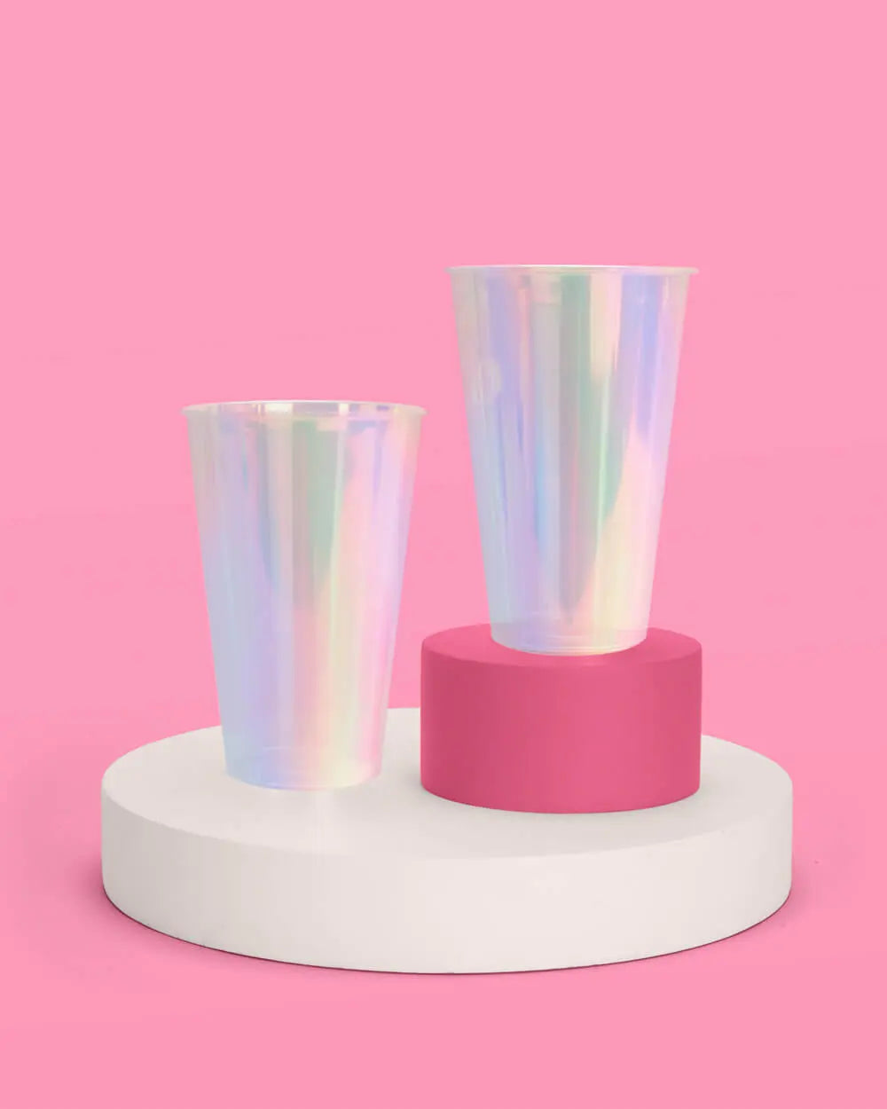 Iridescent Cups - 16 iridescent 16oz cups xo, Fetti