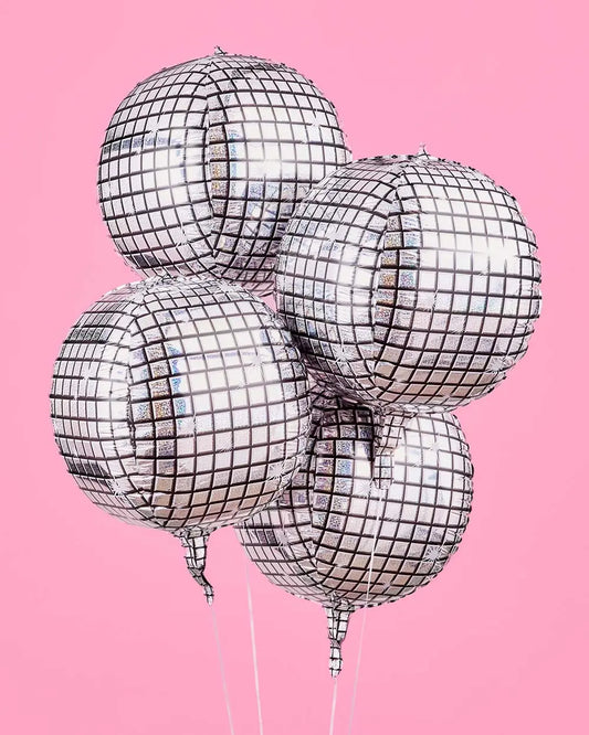 It's Disco, Baby! Balloons - 4 disco ball balloons xo, Fetti
