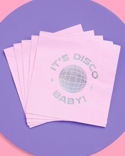 It's Disco, Baby! Napkin - 25 foil napkins xo, Fetti