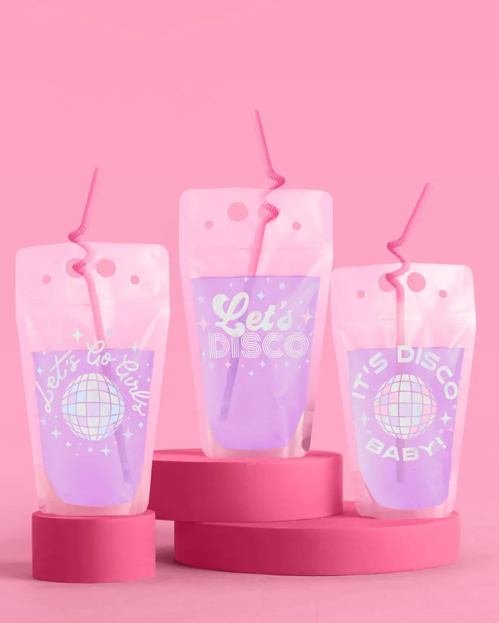 It's Disco, Baby! Sippers - 15 drink pouches xo, Fetti