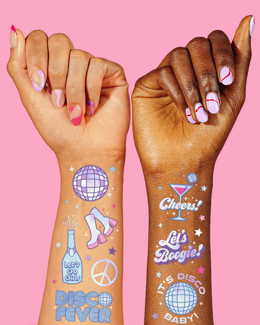 It's Disco, Baby! Tats - 48 foil temporary tattoos xo, Fetti