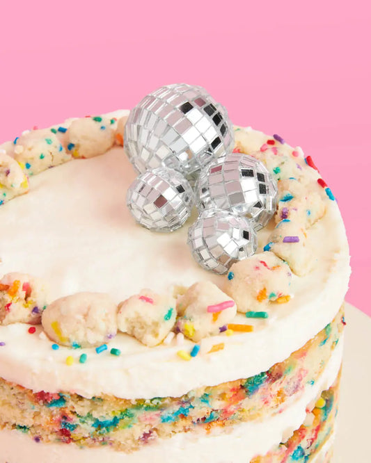 It's Disco, Baby! Topper - 4 disco ball cake toppers xo, Fetti