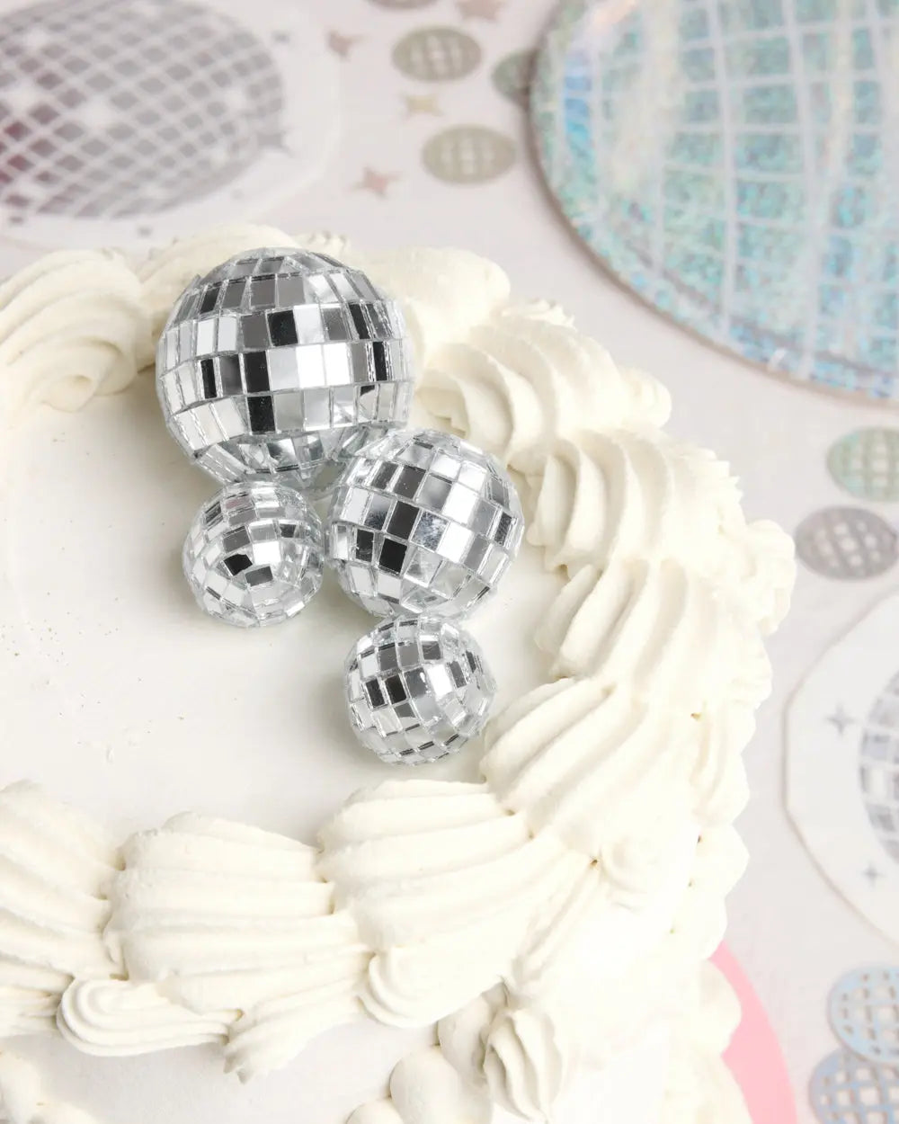 It's Disco, Baby! Topper - 4 disco ball cake toppers xo, Fetti