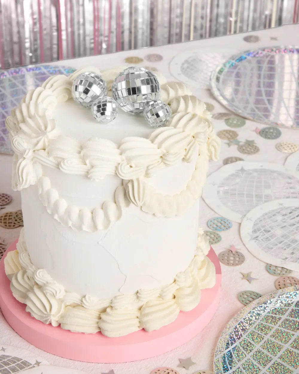 It's Disco, Baby! Topper - 4 disco ball cake toppers xo, Fetti