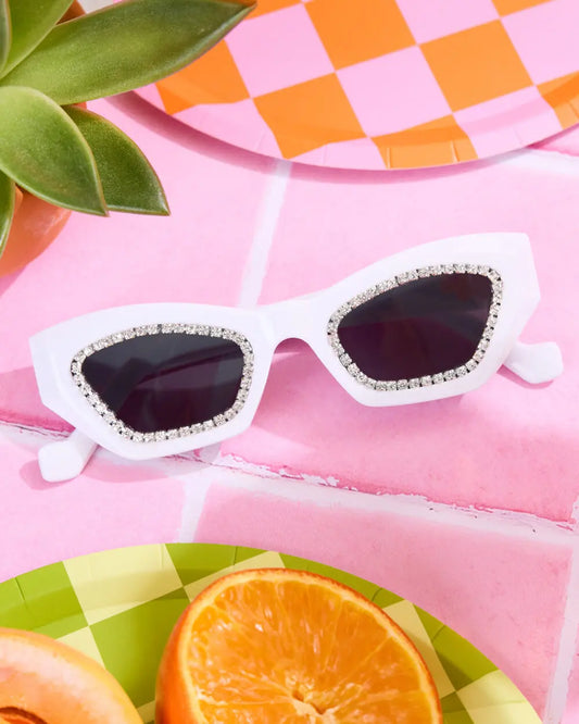 It's Giving Bride Sunnies - cat eye sunglasses xo, Fetti