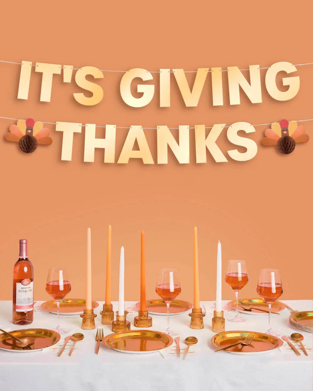 It's Giving Thanks Banner - 3D paper banner xo, Fetti