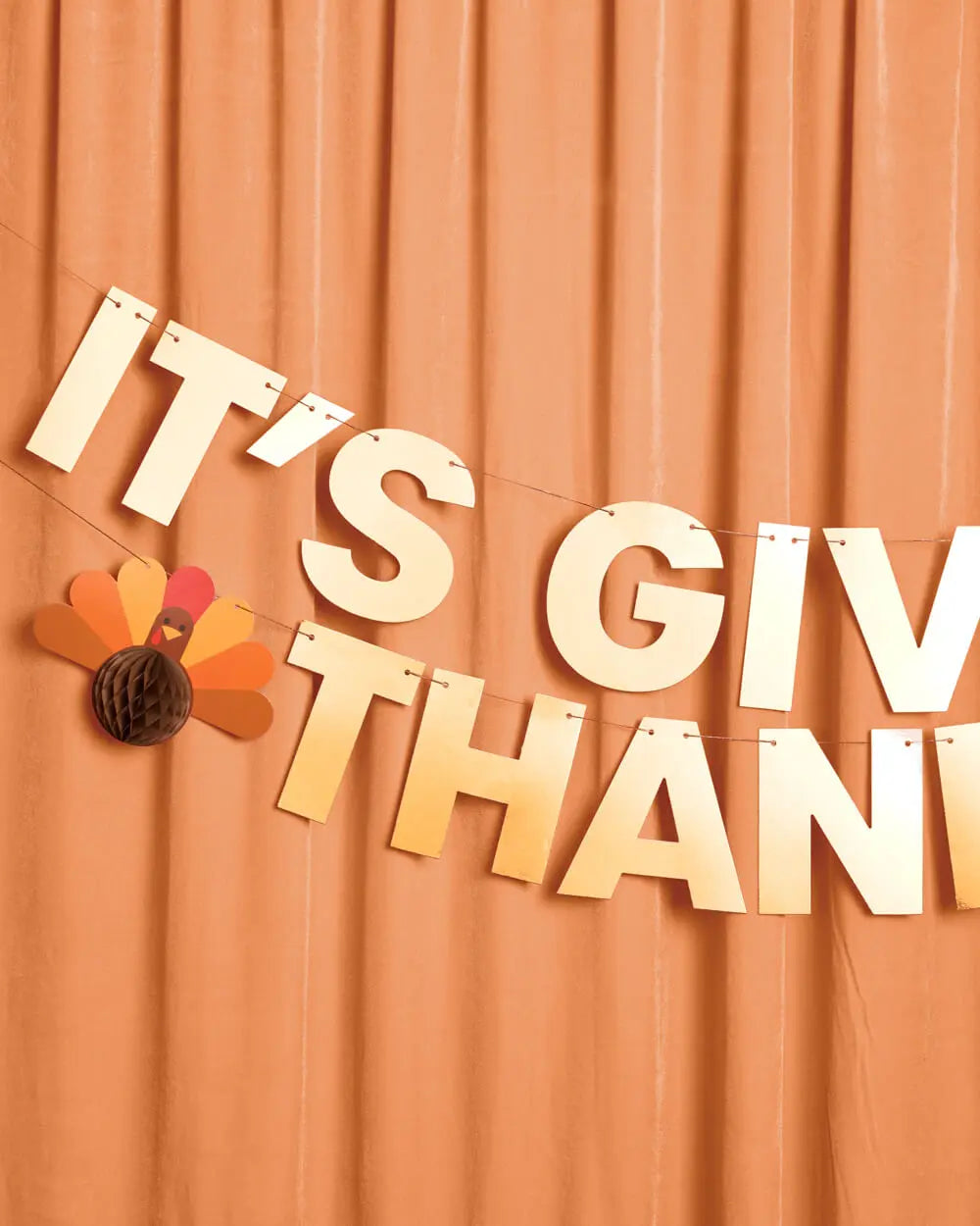 It's Giving Thanks Banner - 3D paper banner xo, Fetti