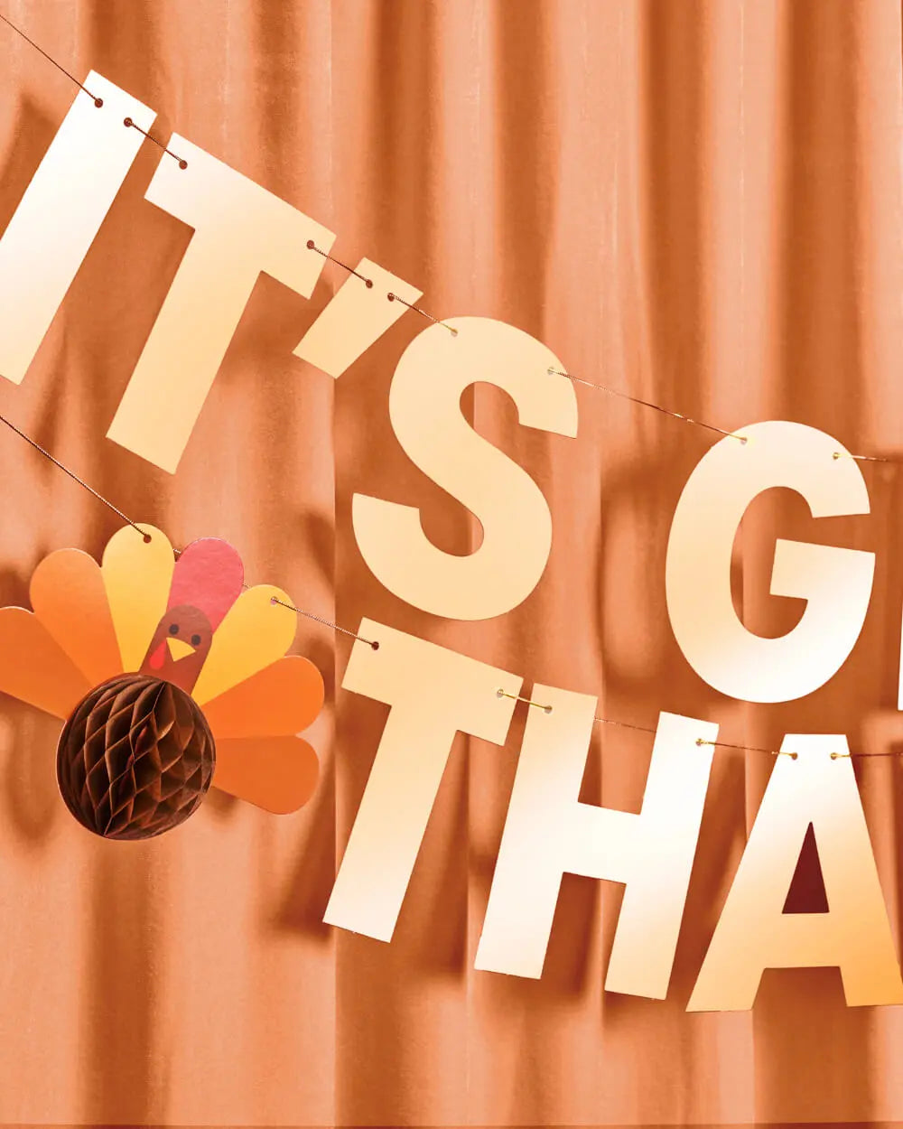 It's Giving Thanks Banner - 3D paper banner xo, Fetti