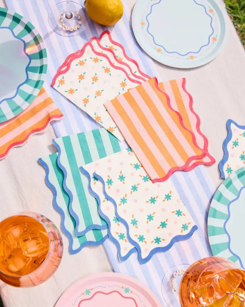 Italian Summer Napkin - 24 printed napkins xo, Fetti