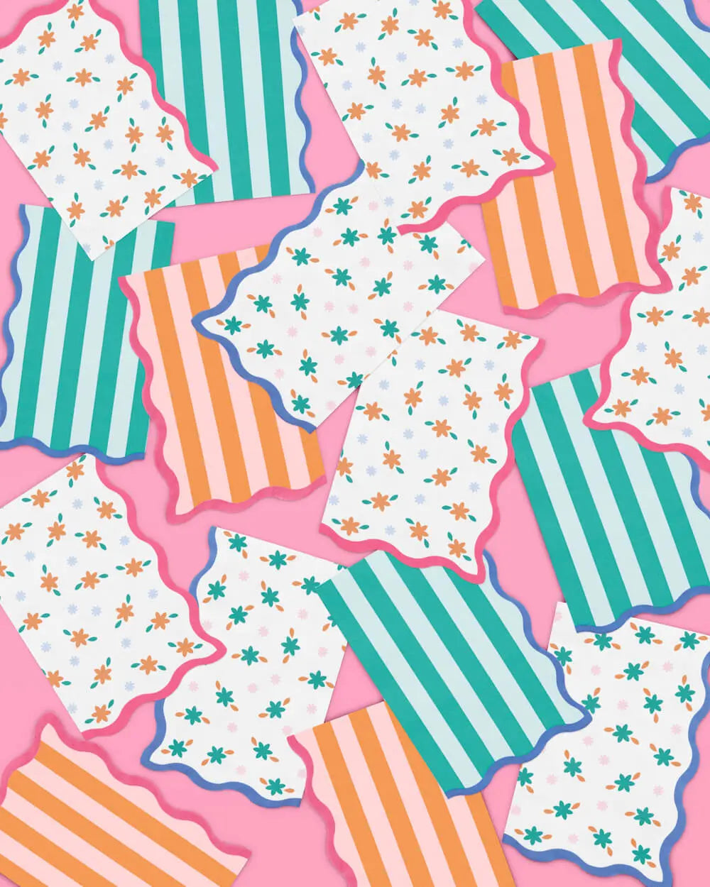 Italian Summer Napkin - 24 printed napkins xo, Fetti