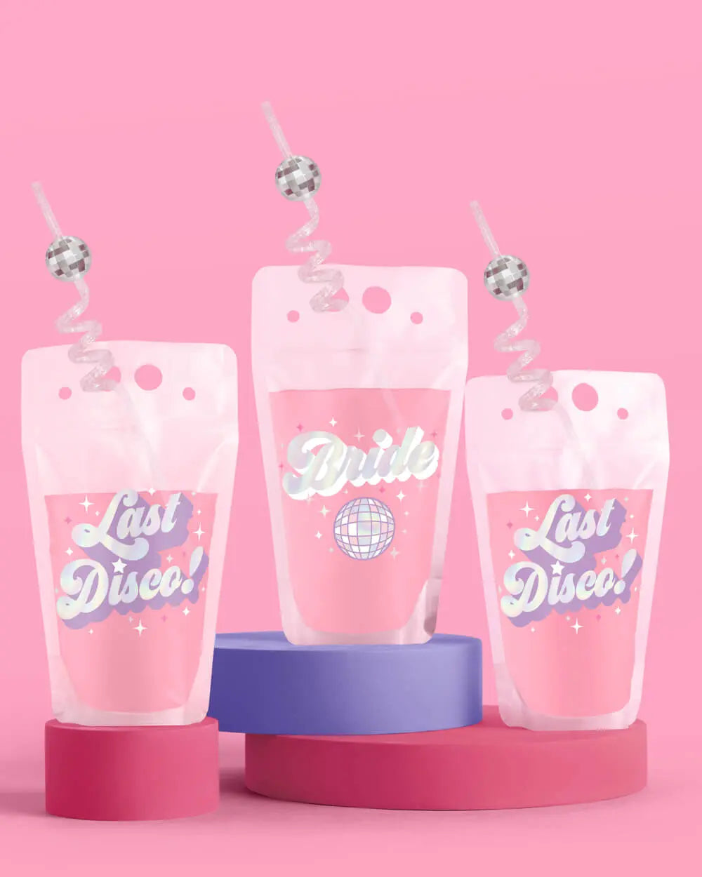 Last Disco Starter Pack - plates, napkins + drink pouches xo, Fetti