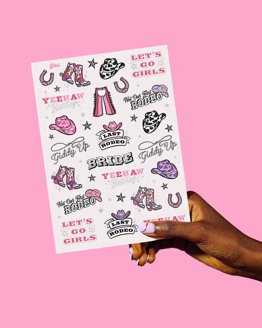 Last Rodeo Tats - 48 foil temporary tattoos xo, Fetti