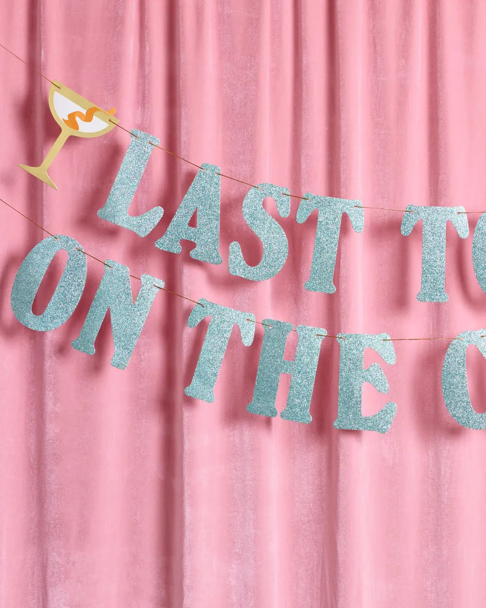 Last Toast Banner - blue glitter banner xo, Fetti