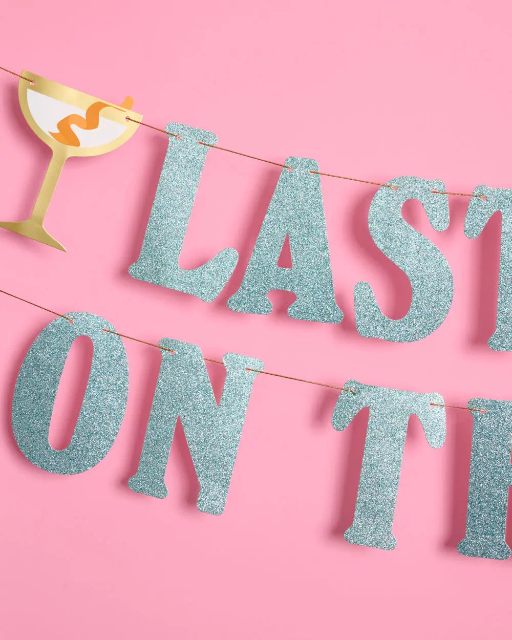 Last Toast Banner - blue glitter banner xo, Fetti
