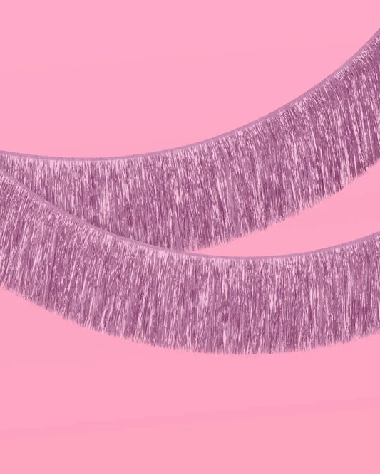 Lavender Haze Fringe - light purple foil banner xo, Fetti