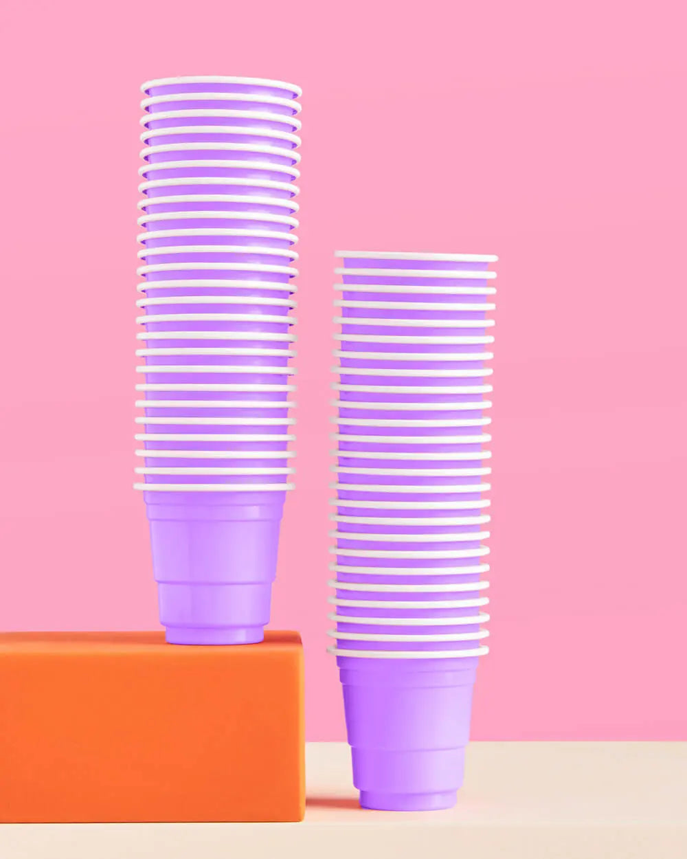 Lavender Haze Shot Glasses - 50 plastic shot glasses xo, Fetti