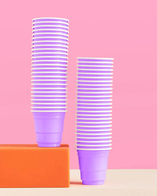 Lavender Haze Shot Glasses - 50 plastic shot glasses xo, Fetti