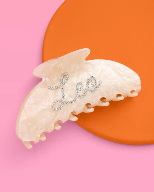 Leo Claw Clip - rhinestone claw clip xo, Fetti