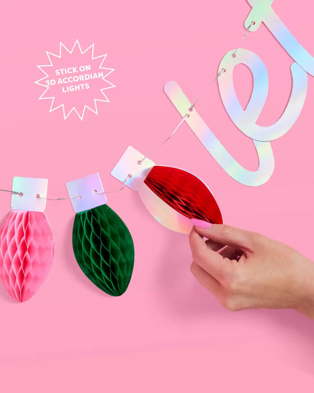 Let's Get Lit Banner - 3D paper banner xo, Fetti