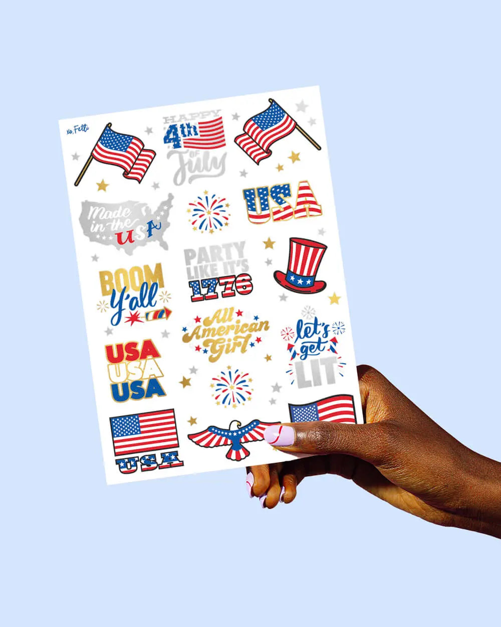 Let's Get Lit Tats - 30 foil temporary tattoos xo, Fetti