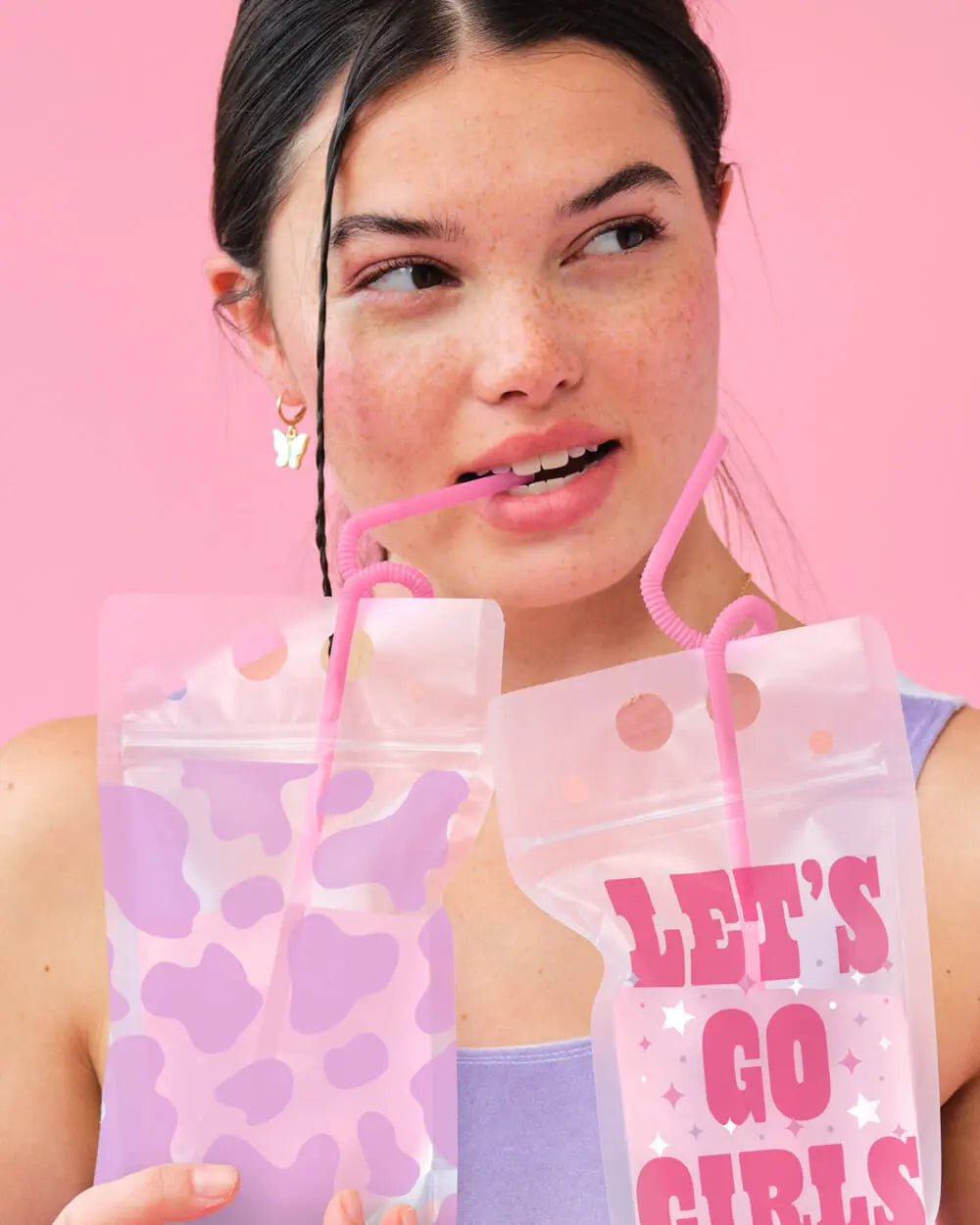 Let's Go Girls Sippers - 16 drink pouches xo, Fetti