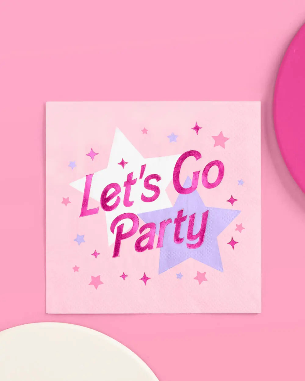 Let's Go Party Napkins - 25 foil napkins xo, Fetti
