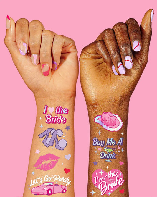 Let's Go Party Tats - 46 foil temporary tattoos xo, Fetti