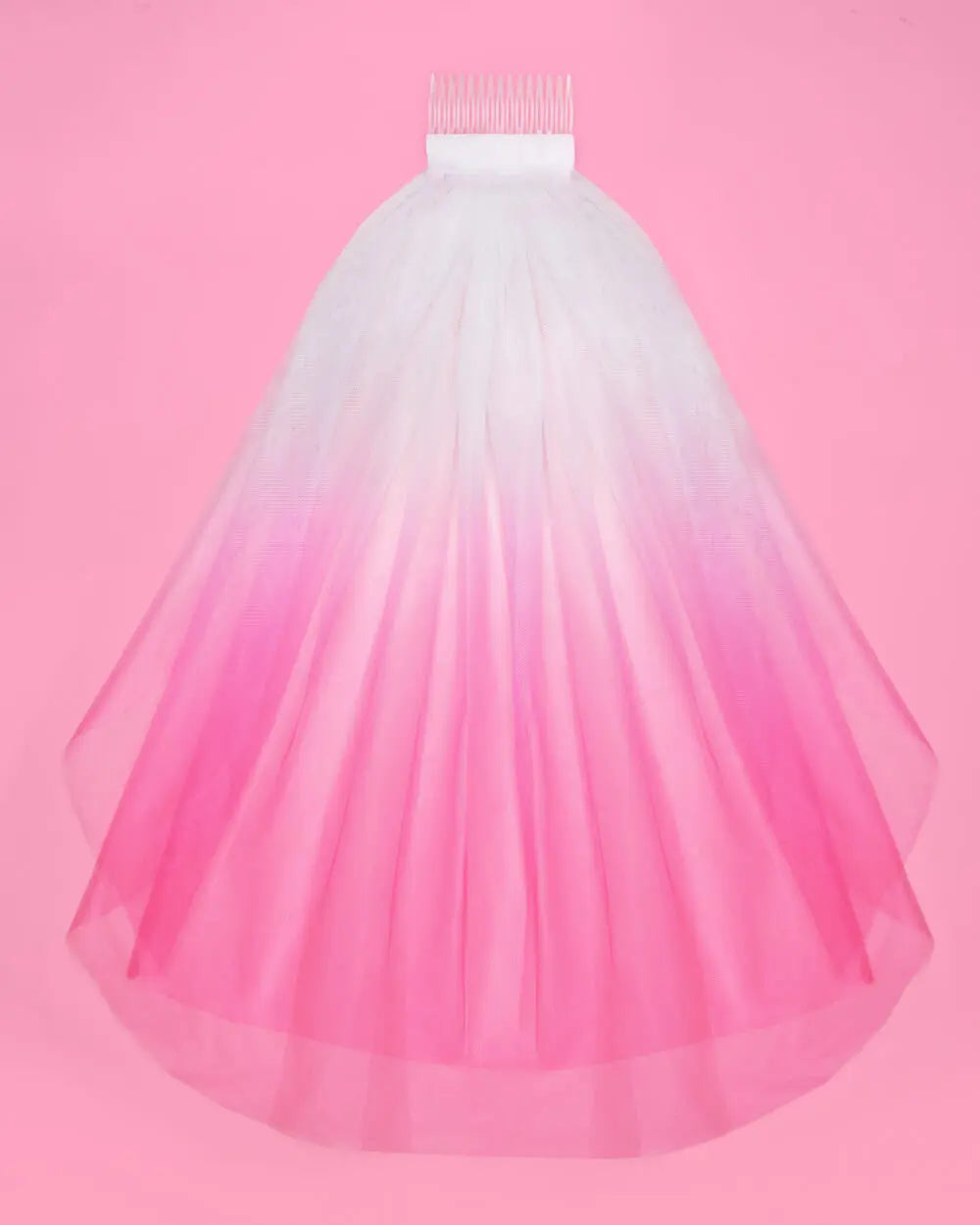 Let's Go Party Veil - pink ombre veil xo, Fetti