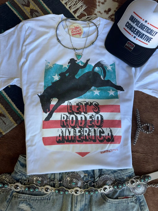 Let's Rodeo America Graphic Tee Wild Junkie